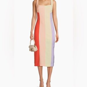 Hutch Hensley Striped Cool Colorblock Dress $286 NWOT Size 4